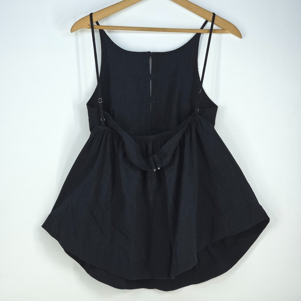 Free People Tabea Babydoll Tank & Shorts Set Womens XL Black Boho Preppy NEW NWT - Picture 3 of 16
